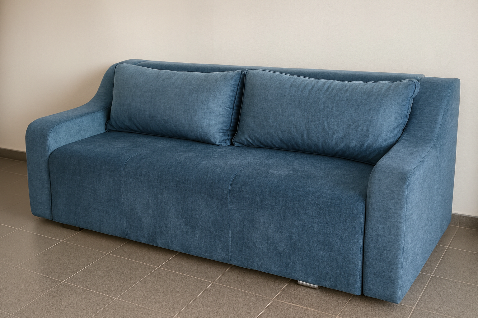 Canapea extensibilă Larissa cu ladă, pat 150x190 cm, extensie pe balama, disponibilă în Oradea